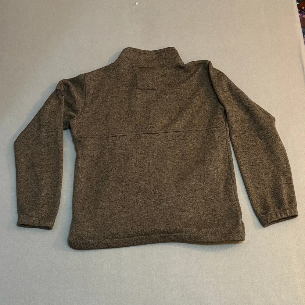 Billabong Adventure Division Mens M Quarter Zip Fleece Pullover Sweater Brown - Picture 5 of 5
